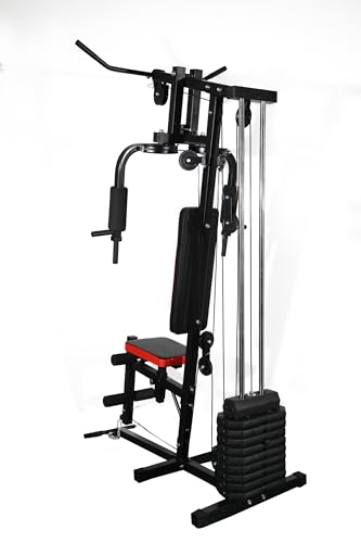 Estação Musculação 45Kg Academia Completa WCT Fitness Treino Peito Perna Costa Voador Barra Pulley C