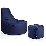 Photo Gallery patchhome gamer - poltrona con dadi, poliestere, blu marino, Ø75cm, 30cm sitzhöhe, 80cm höhe + 35x35cm würfel Photo Gallery patchhome gamer - poltrona con dadi, poliestere, blu marino, Ø75cm, 30cm sitzhöhe, 80cm höhe + 35x35cm würfel