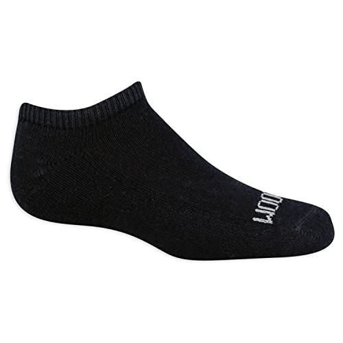 Fruit Of The Loom 10 Pair Pack Dual Defense Cushioned Comfort Socks, Black, Boys' Shoe Size: 6-7.5 #TOP21