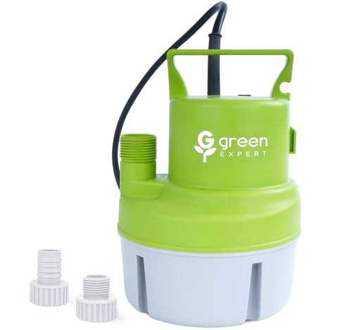 Green Expert Submersible Utility Water Pump 1/6 HP Electric Water Removal Pump for Flooded Basement Pool Hot Tub Garage Yard Window Well Drainage Portable Emergency Pump