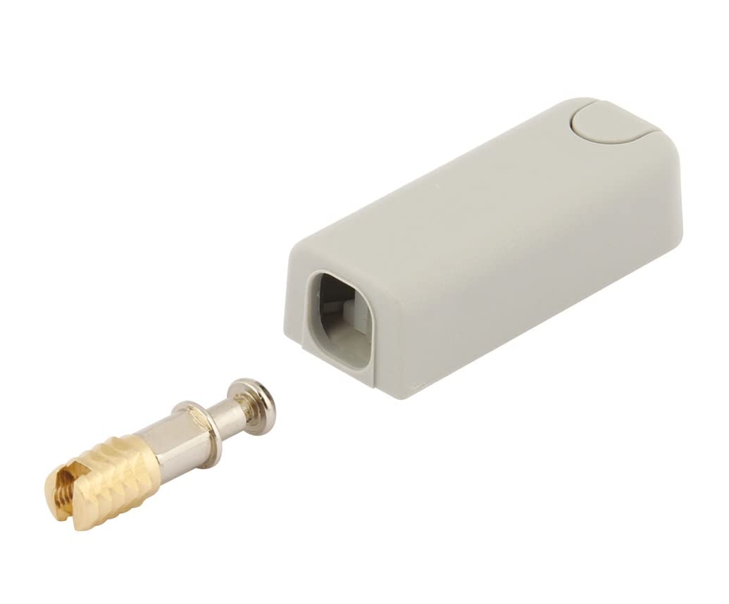 Solmer Ltd Grey Hafele Sprung Push Catch For Opening Door Without Handles Steel & Plastic