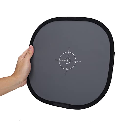 Grey White Balance Card, 18 Percents Grey Card Grey Reference Reflector Double Side Balance Card Portable Grey Card Focus Board with Carrying Bag,12 (30cm)