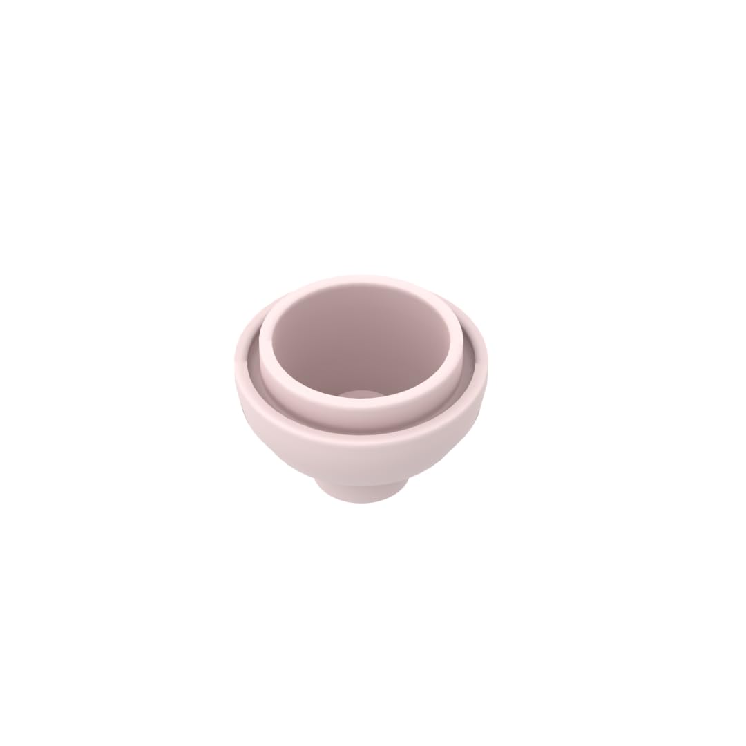 15395 Round Brick Brick Round 2x2 Dome Bottom [Open Stud] 50 Pieces GDS-1224 Compatible with Lego Building Blocks Color:light pink — image 1