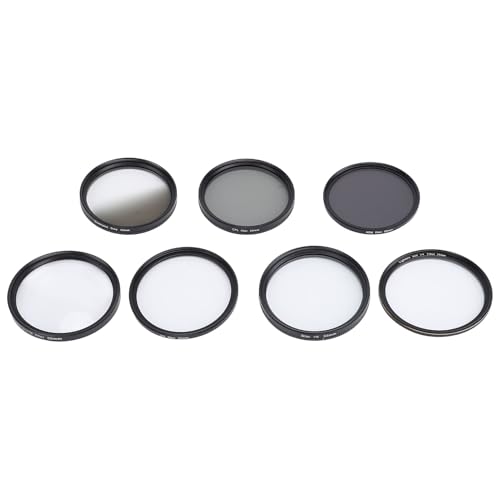Sxhlseller Kit de Filtres D'objectif D'Appareil Photo Professionnel avec UV CPL ND8 Blanc Doux dégradé Gris 10X Macro 6 Points Filtre étoile, en Verre Optique pour Appareil Photo, Idéal pour Les