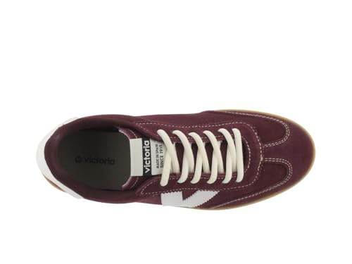 victoria Women's Berlin Ciclista Suede White Stitching Sneaker4