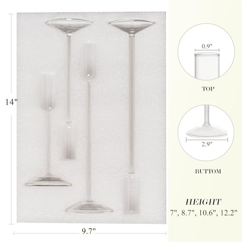 Willceka 18004234 Candlestick Holders, Glass Taper Candle Holders Set Of 4 thumb #5