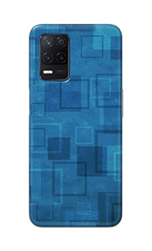 Image of Printed Hard Back Cover Case for Realme Narzo 30 5G Back Cover (Plain Azure Blue) -702