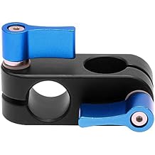 90Rod Clamp, Right Angle Rod Clamp, 15mm Rod Rig Clamp Adapter for 5D2 5D3 A7sGH4 DSLR Camera Photography System Photo Studio Handgrip Monitor Blue