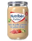  Potitos® de guiso de pollo y ternera con judias verdes, a partir de 6 meses NUTRIBÉN Recetas tradicionales 235 g.