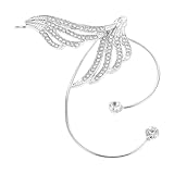 Abaodam Pendientes Tipo Puño sin Perforación Alas de Gemas de Imitación, Joyas de Aretes Vintage para Mujer, Diseño Envolvente, Obsequio Adecuado para Fiestas y Ocasiones Obsequios