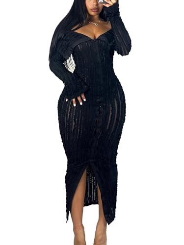 Sexy Button Down Dresses for Women Date Night Off Shoulder