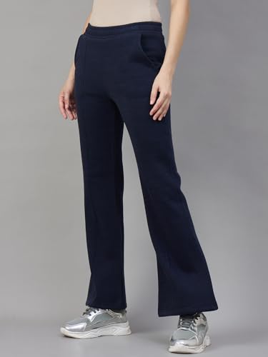Image of 98 Degree North Women Flared Fleece Track Pants-GL1315-ALMOND