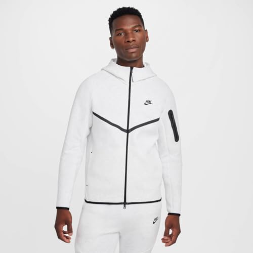 Nike Tech Men's Full-Zip Windrunner Hoodie (HV0949-051, Birch Heather/Black)2