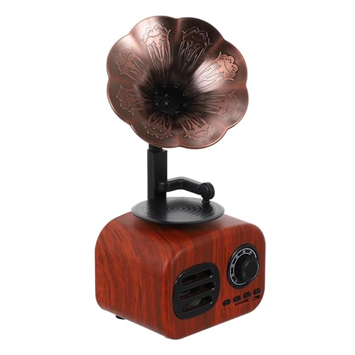 Kisangel Retro Funklautsprecher im Grammophon Design Kabelloser Mini Musikplayer mit Chip Integrierter Vollbereichslautsprecher Kartenunterstützung Tragbar mit Elegantem Klavierlack und Kisangel Retro Funklautsprecher im Grammophon Design Kabelloser Mini Musikplayer mit Chip Integrierter Vollbereichslautsprecher Kartenunterstützung Tragbar mit Elegantem Klavierlack und
