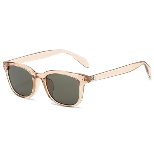 Lunettes de soleil rivets noirs contre l'éblouissement style rétro marron clair élégant