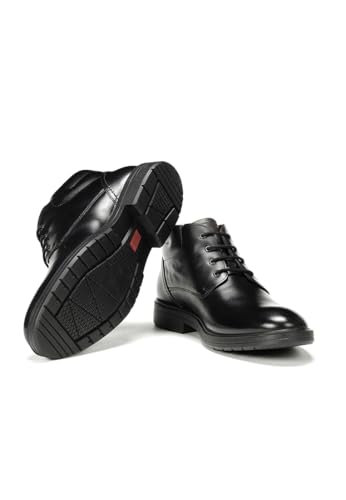 Fluchos Para Hombre. F1305 Botines De Piel F1305 Negro (46), Plano, 1 A 3Cm, Cordones, Casual, CláSico - 5