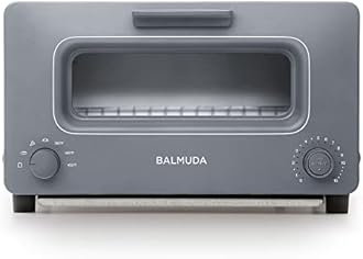 BALMUDA The Toaster | Steam Oven Toaster | Compact Size 14.1" W x 12.6" D x 8.2" H | 5 Cooking Modes: Sandwich Bread, Artisan Bread, Pizza & Pastry, Oven | Baking Pan Included | US Version | Gray