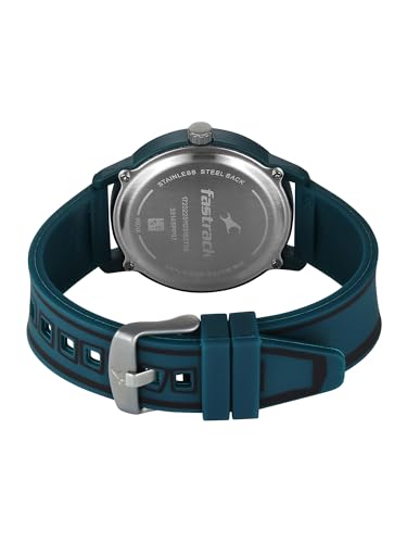 Image of Fastrack Tees Zine with Dark Green Dial Dark Green Silicon Strap Watch for Unisex - 38145PP07W