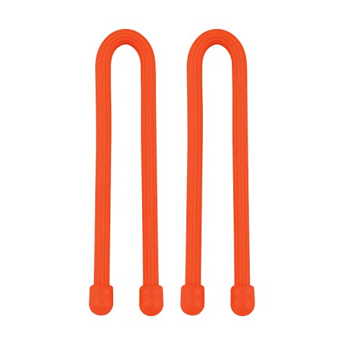 Nite Ize Original Gear Tie, Reusable Rubber Twist Tie, 6-Inch, Bright Orange, 2 Pack, Made in the USA - Thumbnail 3