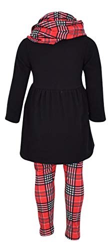 Image of Unique Baby Girls Kids Toddler 3pc Outfit Set Long Sleeve Cotton Blend Tunic Top Leggings and Scarf
