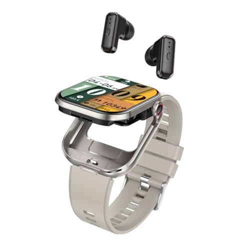 AIEK Reloj inteligente, auriculares Bluetooth integrados, monitor de frecuencia cardíaca/sueño/presión arterial, pantalla táctil grande de 2,02 pulgadas, reloj de fitness para smartphones iOS y