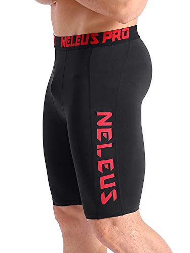 Neleus Men's Compression Shorts With Pockets 3 Pack,6064,Black/Black/Black,Us S,Eu M #TOP4