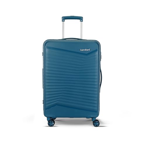 Image of Kamiliant by American Tourister Rock-Lite Medium 68 Cm Check-in Hard Sided Trolley Bag for Men & Women, Suitcase 66L for Travel with 3 Digit Combination Lock - Deep Ocean