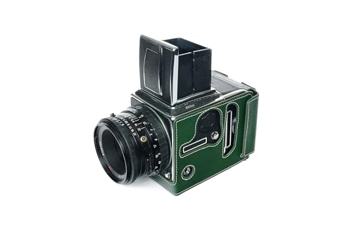 Demi-housse photo cuir vert fait main pour Hasselblad 503CXI en voyage
