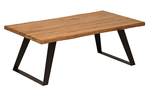 Lumarc CT-L105 - Mesa de salón de madera de roble maciza natural, rectangular, 110 x 60 x 40 cm