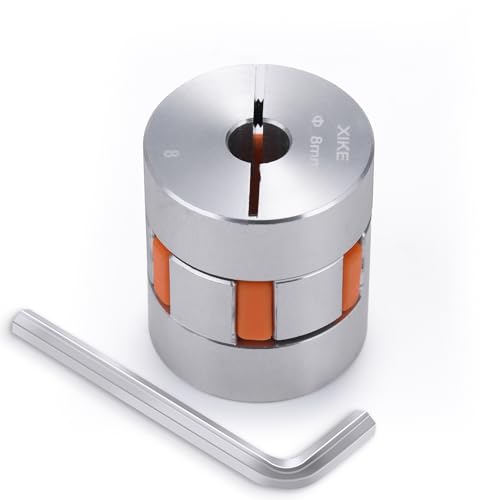 Xike MH-D40XL65-8MMX10MMX1 D40 L65 8Mm To 10Mm Aluminum Shaft Coupling, Flexible Spider Coupling 5X5Mm Connector Flexible Coupler cover