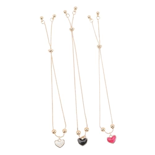 Bracelet de charme de coeur YSJNGF (lot de 3 pièces) en argent pour femme
