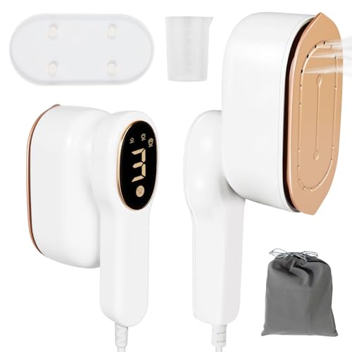 Smart Travel Steamer for Clothes 1200W Handheld mini travel Steam All-in-One Portable Steamer Iron with LCD Display 3 Steam Modes & 5s Fast Heat-up Garment Steamer for Travel