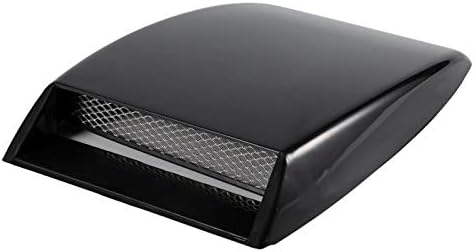 Hood Scoops Universal Car Decorative Air Flow Intake Scoop Bonnet Vent Cover Hood ABS Black 10 x 7.1 x 1.4 inch