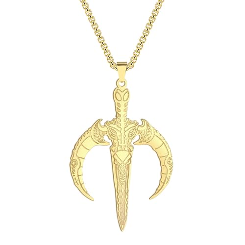 Collier médaillon viking homme pendentif gothique idée cadeau punk