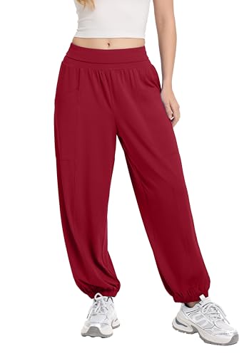 Women's Harem Pants, High Waist Boho Palazzo Trousers with Front Pockets Summer Hippie Pants 20253