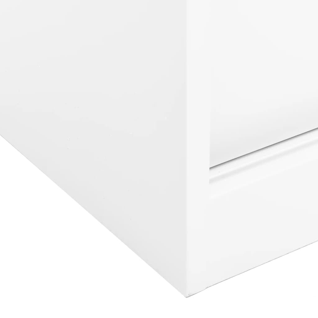 vidaXL Armadio per Ufficio Anta Scorrevole Bianco 90x40x90cm Acciaio
