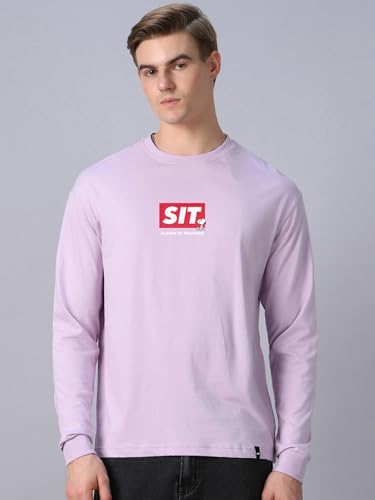 Image of Bewakoof Official Peanuts Merchandise Men's 100% Cotton 220 GSM Graphic Print Oversized Fit Round Neck T-Shirt