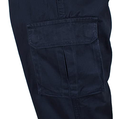 Full Blue Side Elastic Big and Tall Cargo Pant2