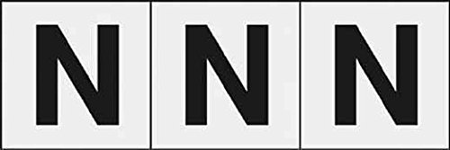 TRUSCO(トラスコ) アルファベットステッカー 30×30 「N」 透明 3枚入 TSN-30-N-TM