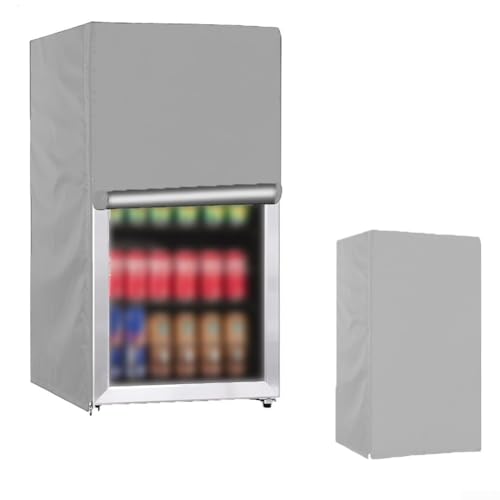 Cubierta vertical de tela Oxford 210D para refrigerador, cubierta de protección contra el polvo para uso al aire libre, cubiertas antipolvo con cremalleras (51 x 51 x 87 cm)