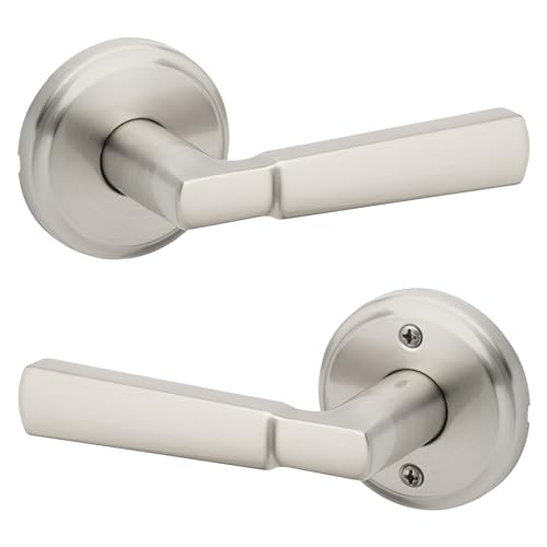Kwikset Perth Interior Passage Door Handle Satin Nickel