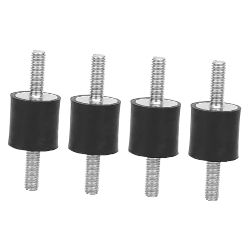 4 Stück M6 Anti-Vibrations-Isolator, Gummilager, Männlich, Anti-Vibrations-Silentblock-Auto-Boot-Spulen für Luftkompressoren, Dieselmotoren, Benzinmotoren, Wasserpumpen (VV20*20