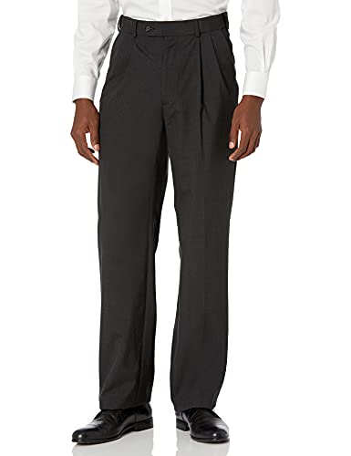 Palm Beach Men's Expander Double Reverse Pleats Washable Dress Pant