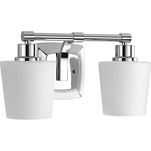 Image of Progress Lighting P300017-015 Glance Two-Light Bath, Brushed Nickel