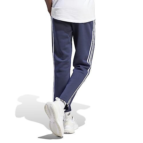 adidas Men's Essentials Fleece Open Hem 3-Stripes Pants, Legend Ink, Medium2
