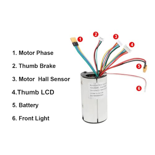 POENVFPO Kit de Controlador de Scooter Eléctrico, Juego de Accesorios de Freno de Acelerador de Instrumento de Fibra de Carbono de 5,5 Pulgadas para Bicicletas Eléctricas