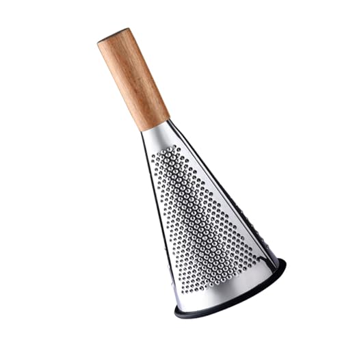 Rallador cónico de acero inoxidable con mango de madera miniatura 1