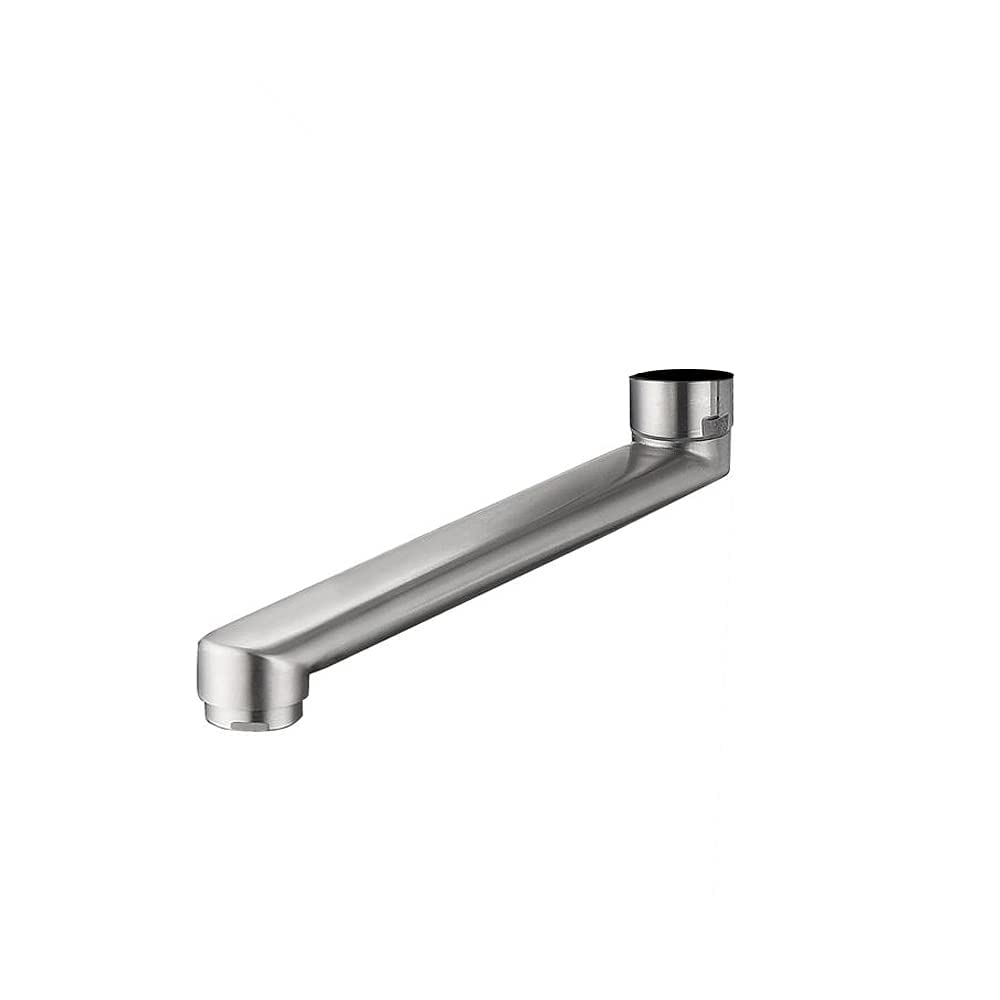 Bec de robinet 18 cm HomeLava en acier inoxydable brossé pour baignoire murale