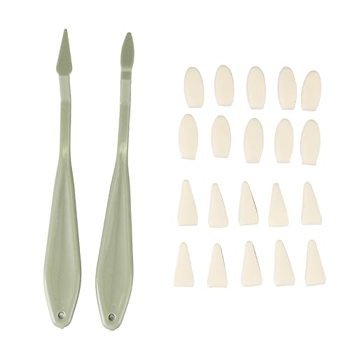 Aladeno 2 Piezas de Limpiador de Esponja para Bocetos con Mango de Plástico Herramientas de Dibujo para Bocetos Raspadores de Toallitas para Bocetos Lavable Elástico Reemplazable