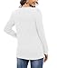 NILOUFO Women Long Sleeve T Shirts Casual Dressy Tops Fashion Trendy Blouses Tunics(White, X-Large)